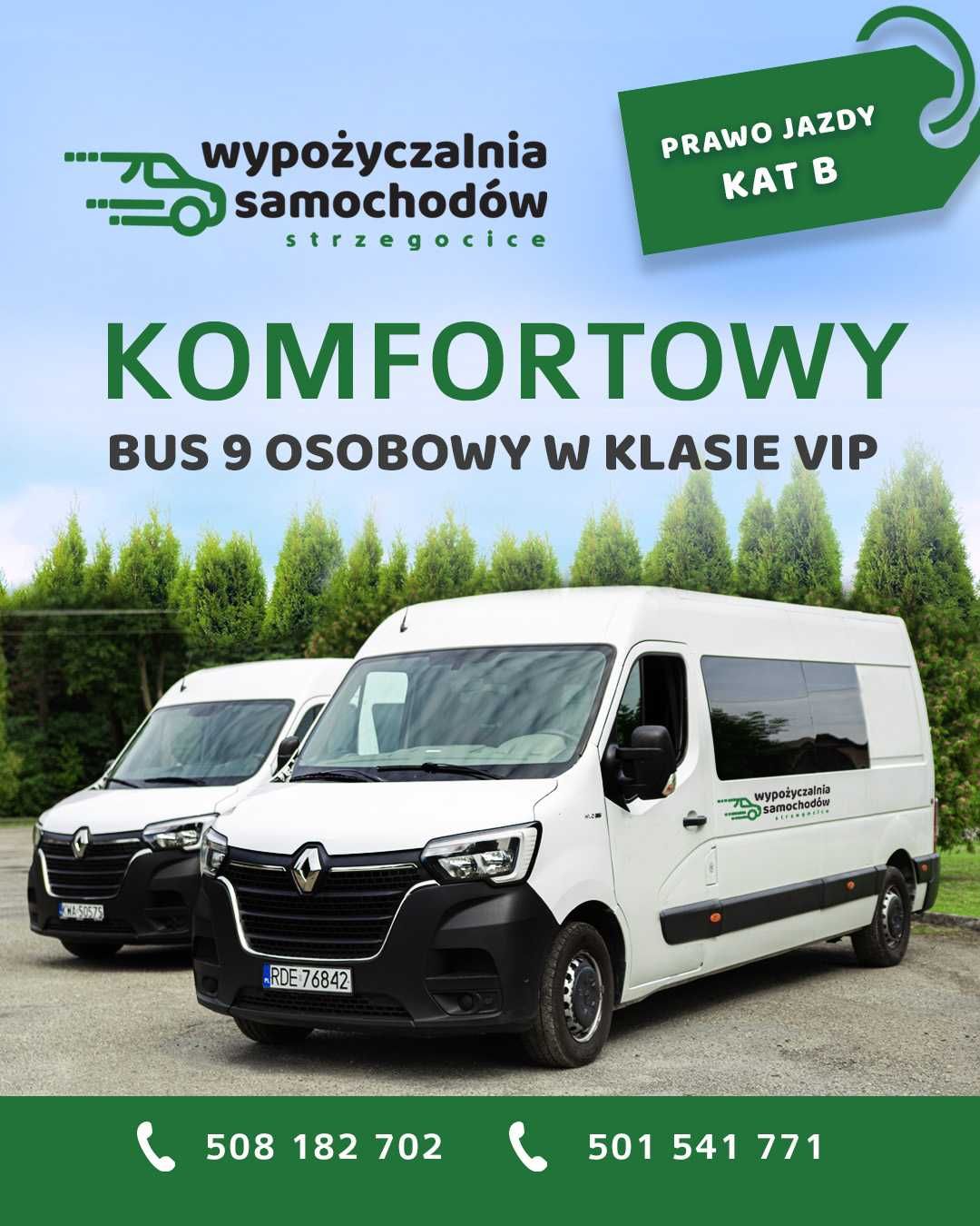 Wypożyczalnia busów Wynajem busa 9 osobowy Trafic - NOWE - WAKACJE