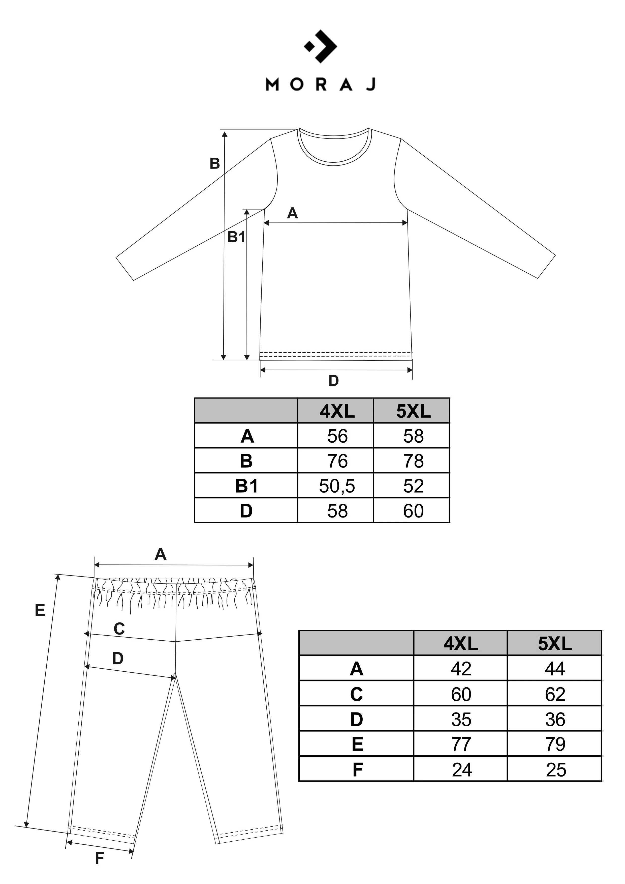 NOWA PIŻAMA damska MORAJ PIŻAMKA bawełniana spodnie 3/4 PLUS SIZE 5XL