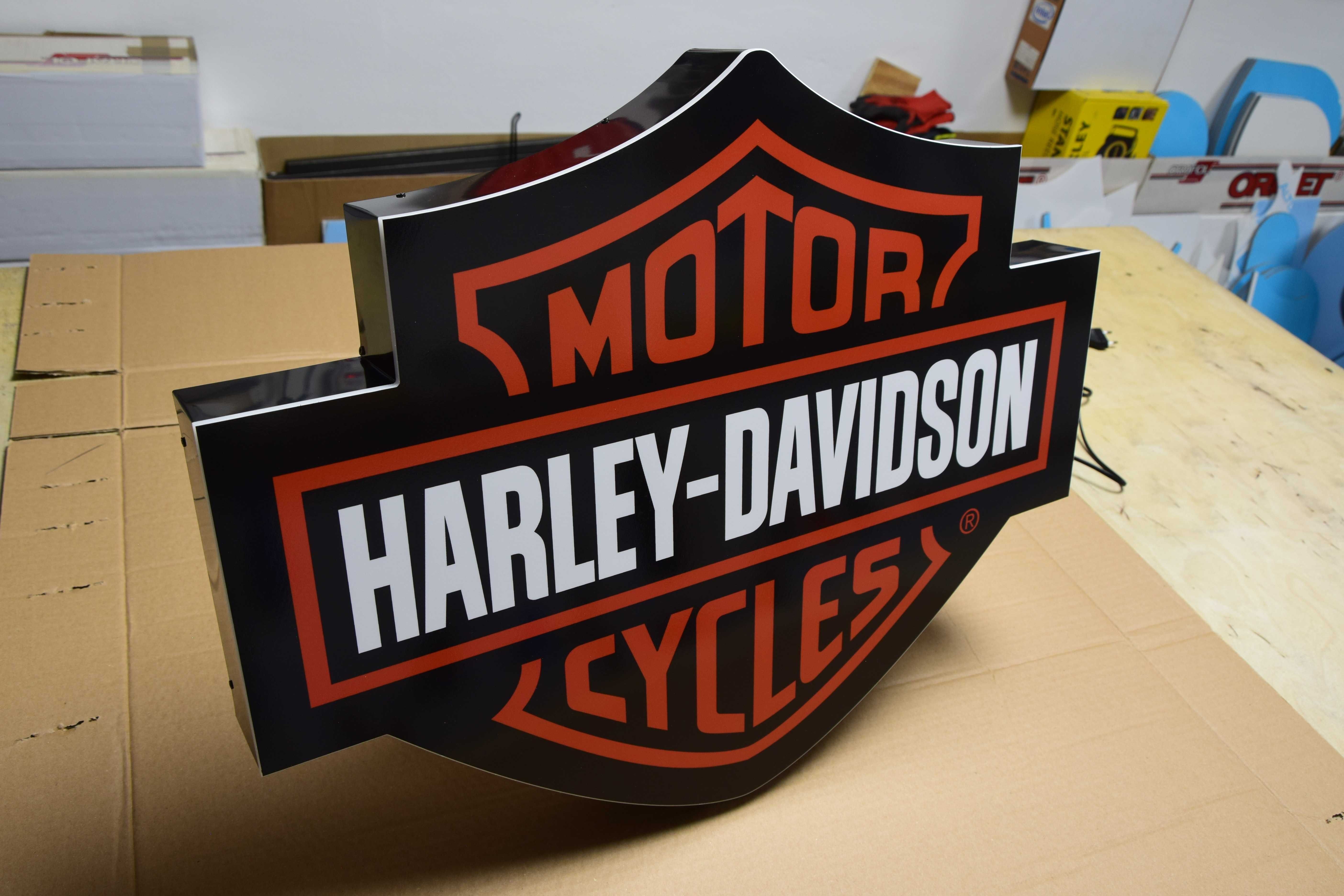 LED Neon HARLEY DAVIDSON, Podświetlany Szyld H-D, Reklama, PRODUCENT