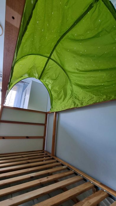 Łóżko IKEA Kura i baldachim