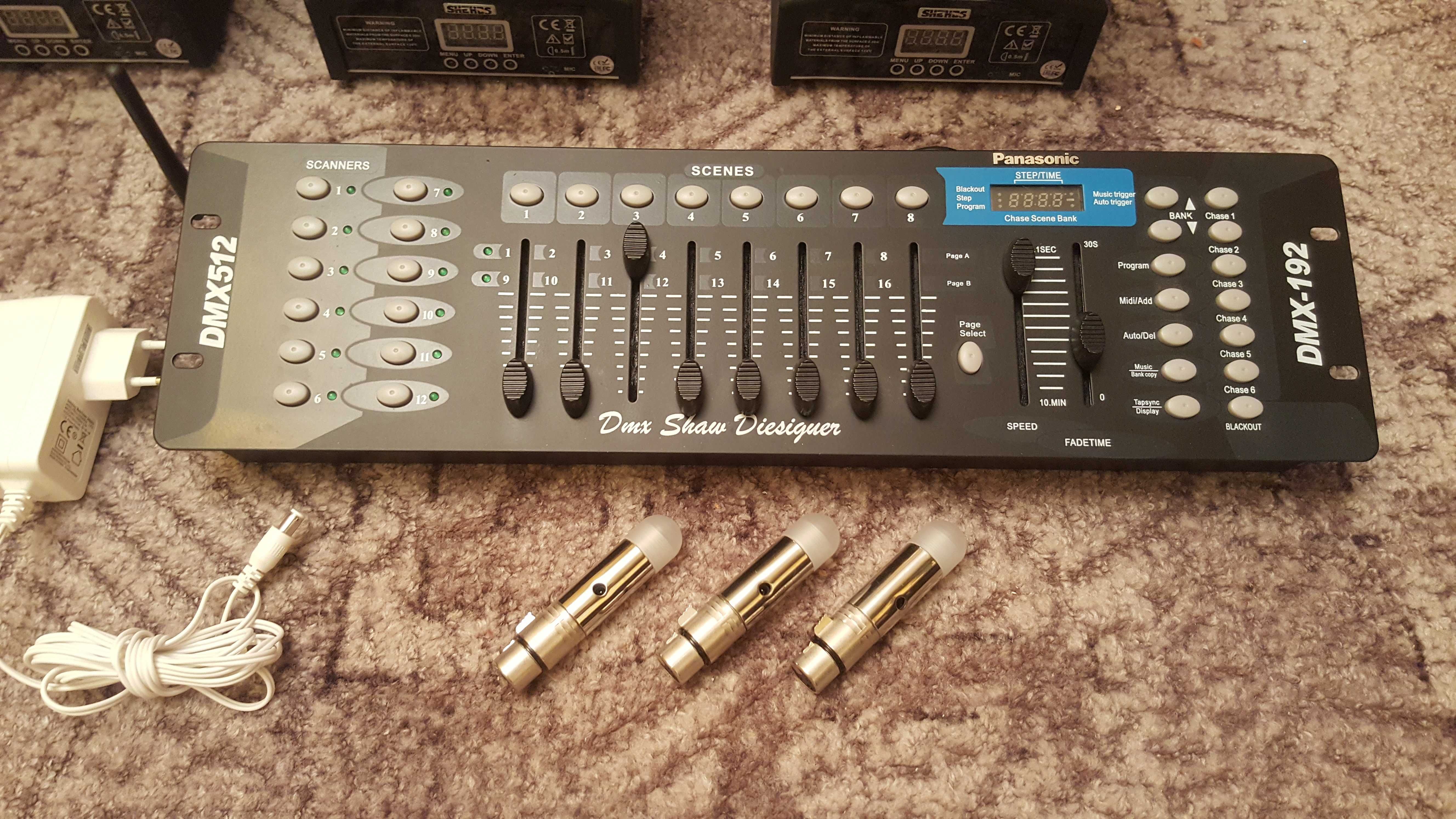 Ruchome głowy 3 szt. + DMX + Wireless