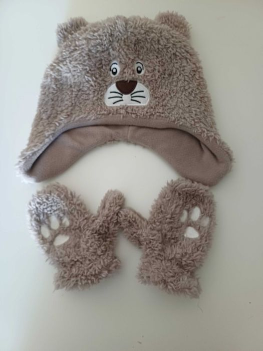 Komplet zimowy czapka plus rękawiczki