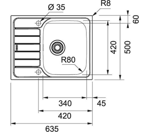 Zlewozmywak Franke Spark SKL 611-63 - stalowy