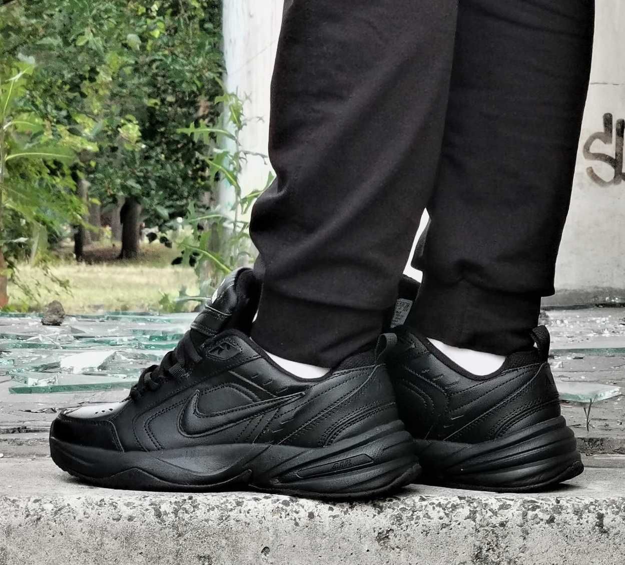 Кроссовки Nike Monarch ТЕРМО Мужские Зимние Найки Чёрные