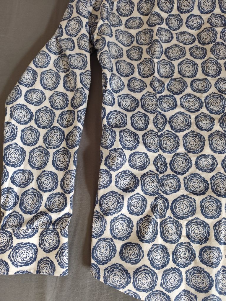 Koszula męska PAKO LORENTE slim fit S biało-niebieska