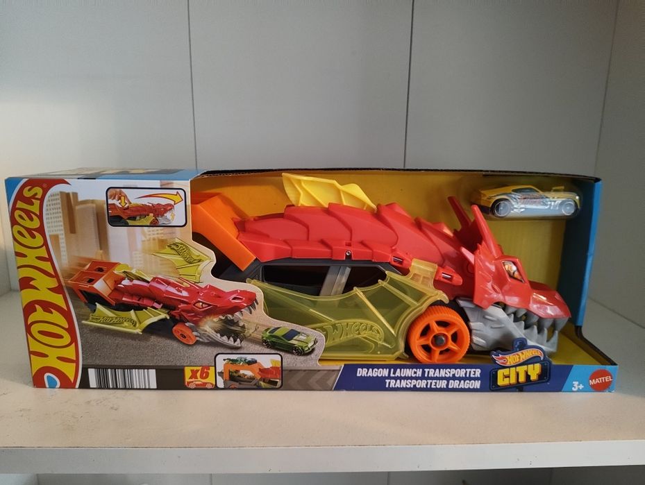 Transporter,wyrzutnia Hot Wheels City Smok GTK42