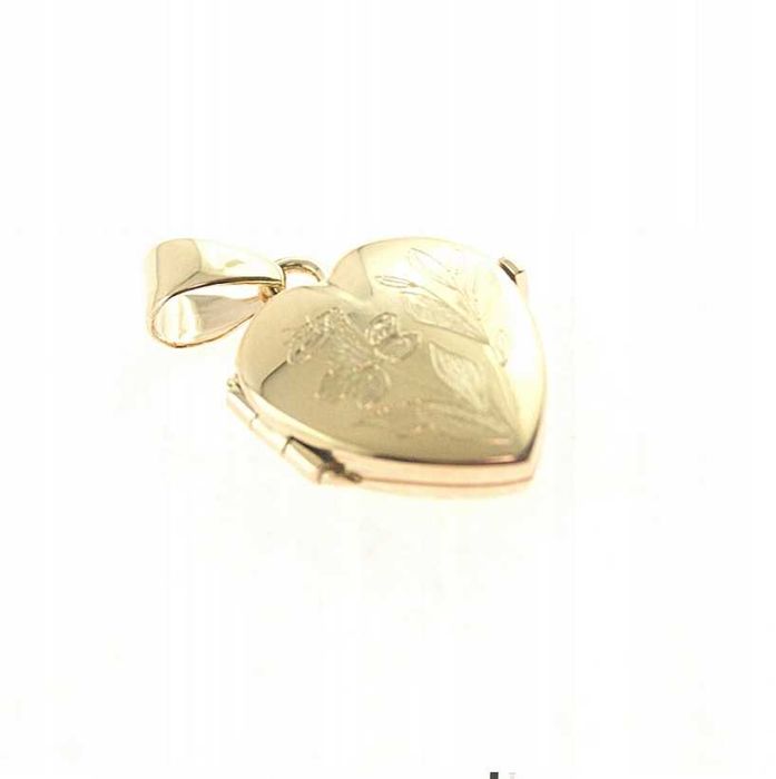 Złoty  wisiorek SEKRETNIK SERCE OTWIERANE złoto p.585 na prezent