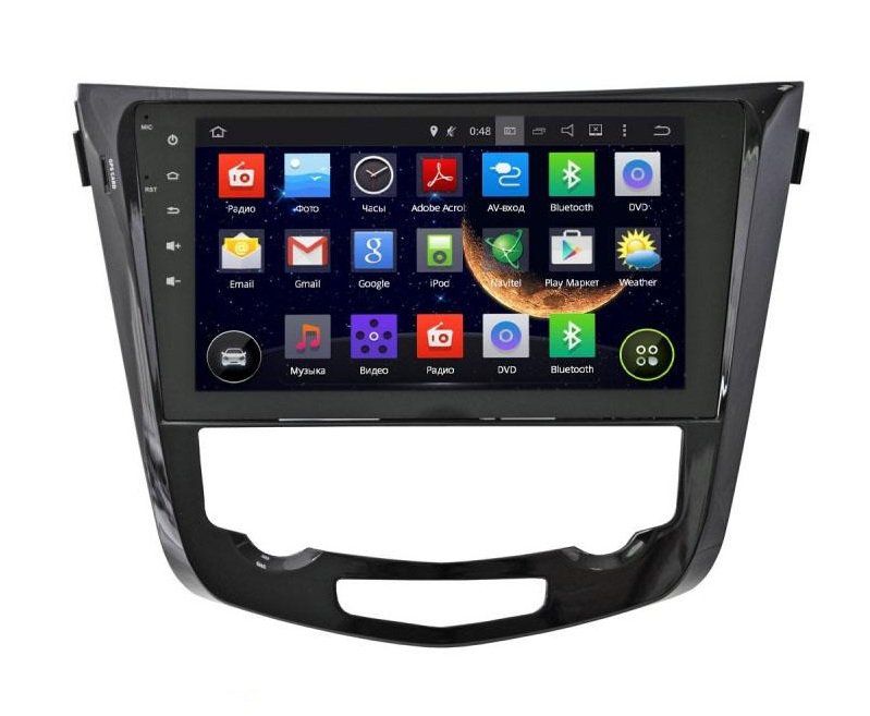 Магнитола 10" Nissan Qashqai X-Trail Rogue GPS USB Aux WiFi Bluetooth