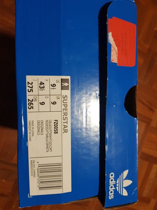 Adidas Superstar 43 1/3, originais e novos a estrear