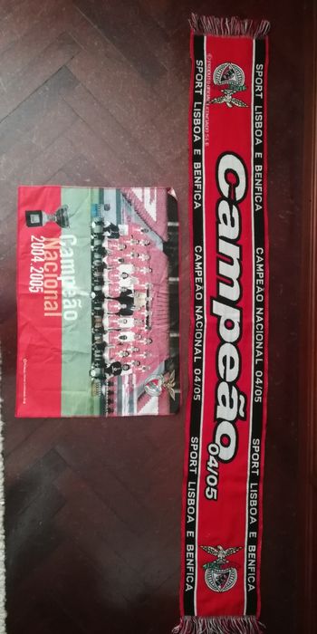 Cachecol e pano Benfica Campeão 2004
