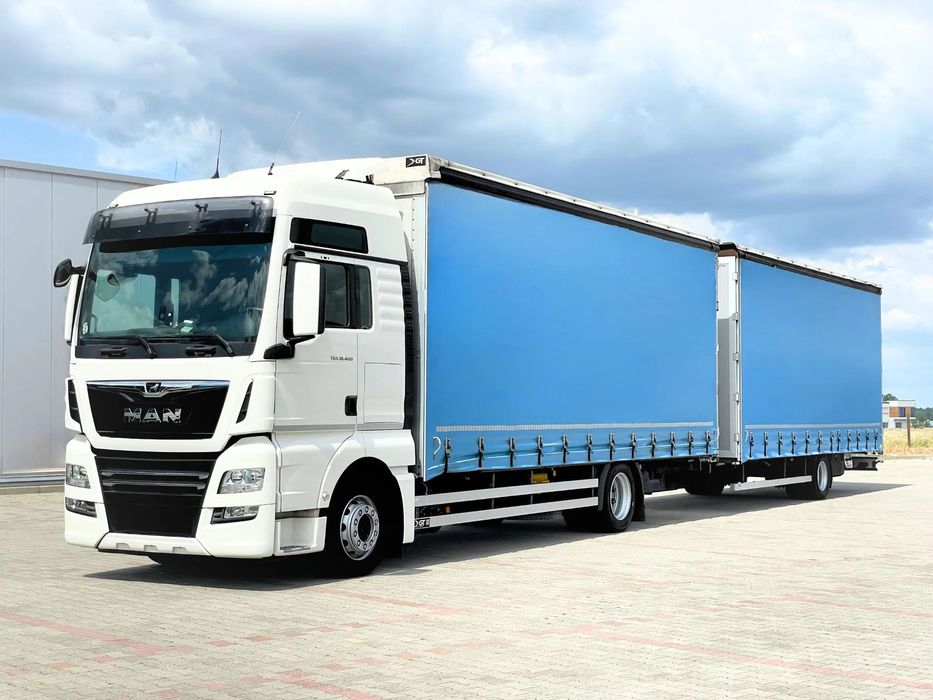 MAN TGX 18.400 / PRZEJAZDOWY / ZESTAW TANDEM 120M3 / 7,75 M + 7,75 M  jumbo przestrzenny przejazdowy