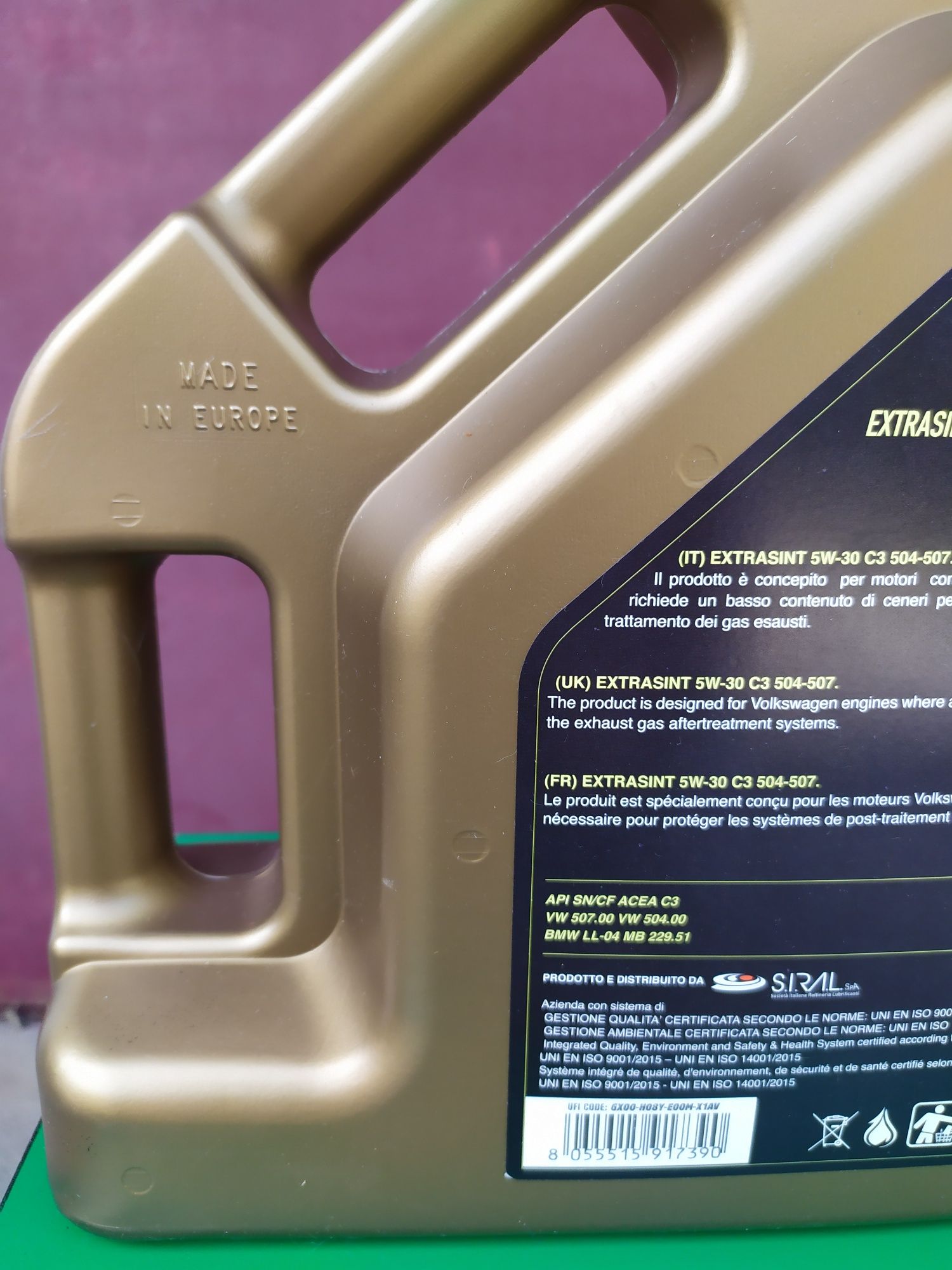 Продам масло 5w30 SIROIL extrasint