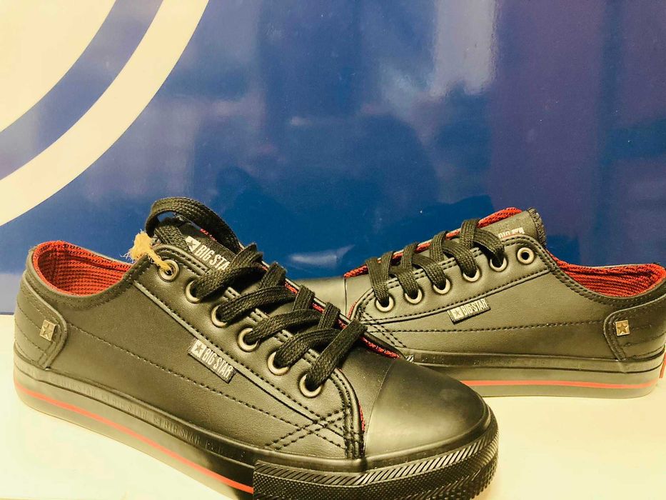 Big Star trampki eco czarne skóra 37 - 38
