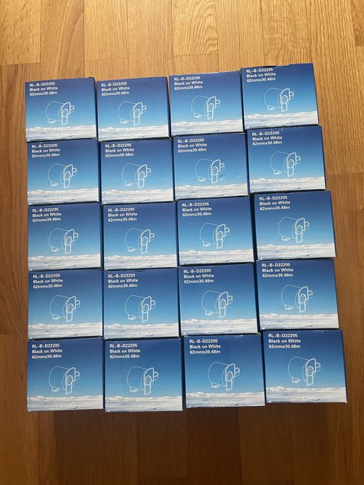 20 Etiquetas Compativeis Brother DK22205