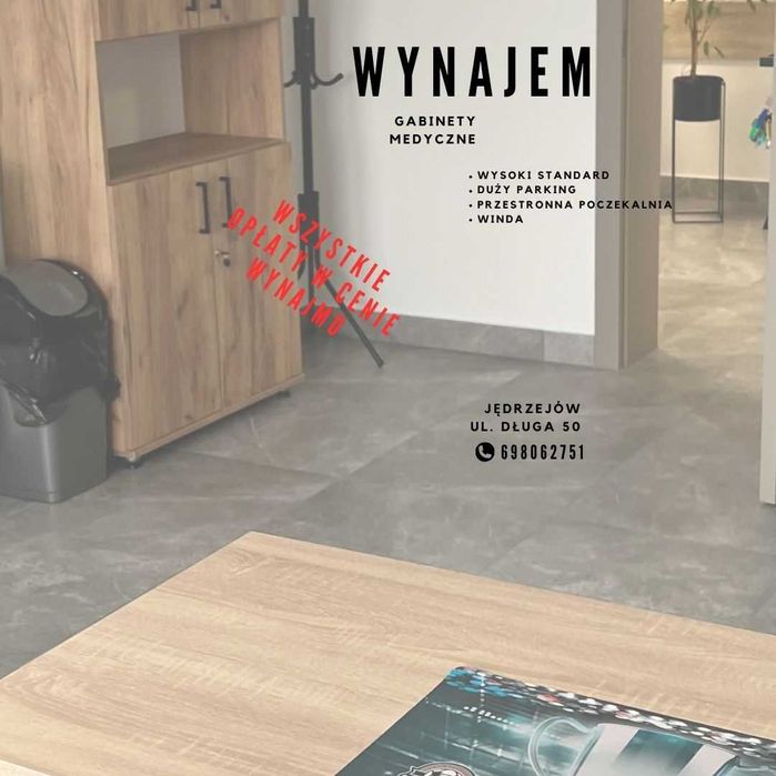 Do wynajęcia gabinety medyczne