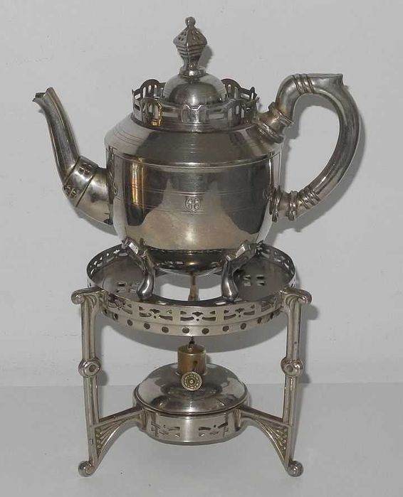 Zabytkowy imbryk - czajniczek do parzenia herbaty PODGRZEWACZ