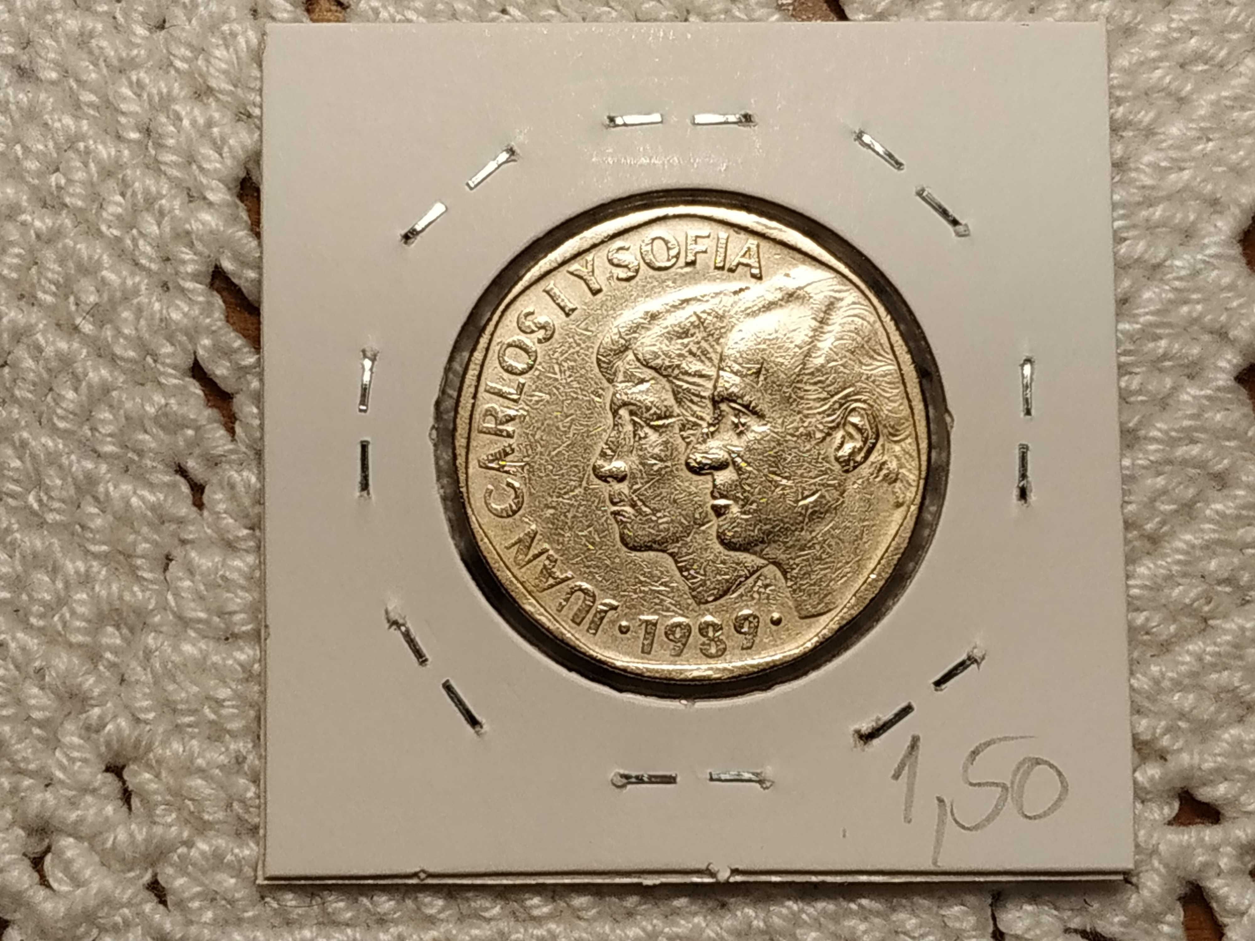 Espanha - moeda de 500 pesetas de 1989