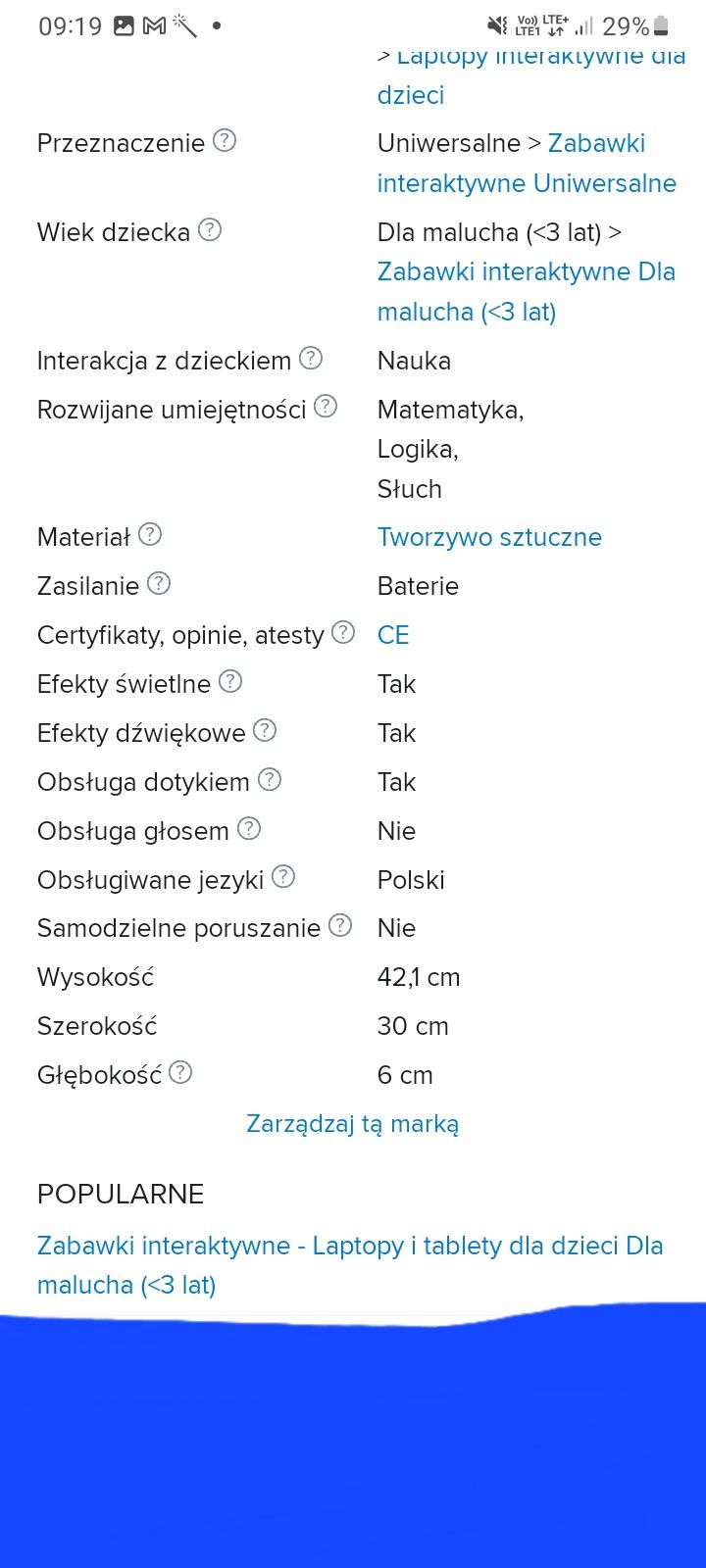 Laptop edukacyjny
