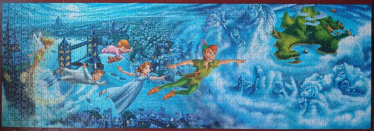 Puzzle Clementoni 1000 - Piotruś Pan, panorama, Disney