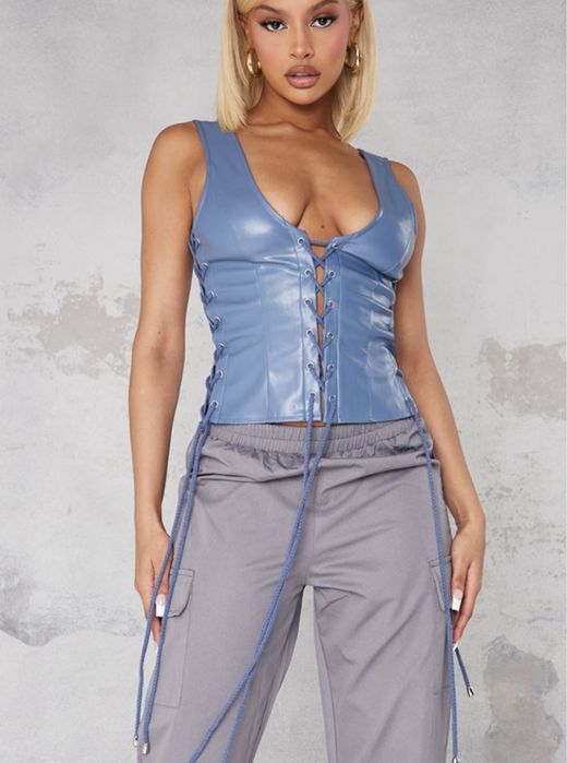 Корсет з еко шкіри бренду PLT