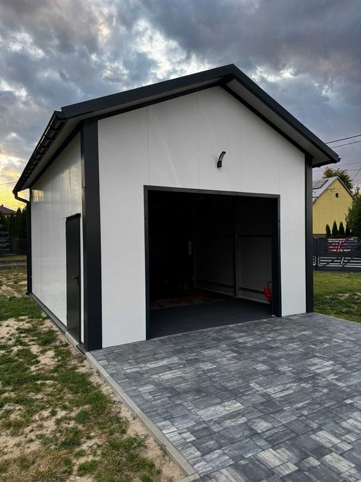 Garaż Na Gotowo Konstrukcja Płyty Warstwowe 5x7x4m 35m2 PRODUCENT