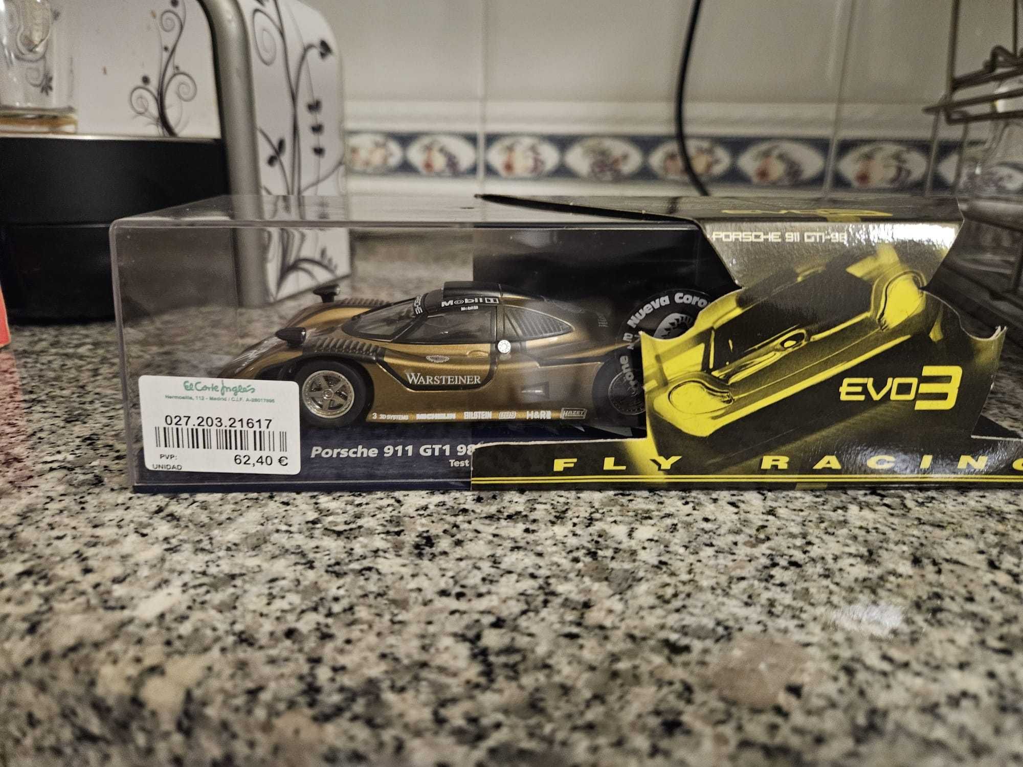 Pista Slot Ninco M3 Racing 1/32 + carros Fly Racing Porsche GT1