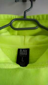 Bluza unisex, Black Squad, neonowa,roz. L