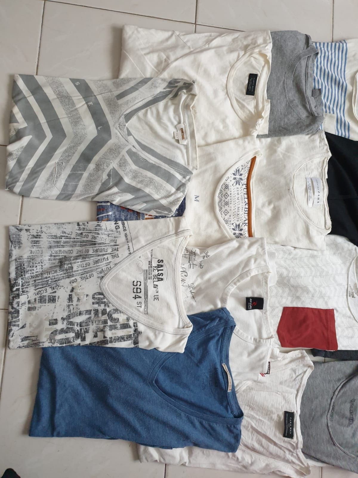 Lote t-shirts t-shirt Zara Nike Pull and bear, salsa, adidas,Billabong