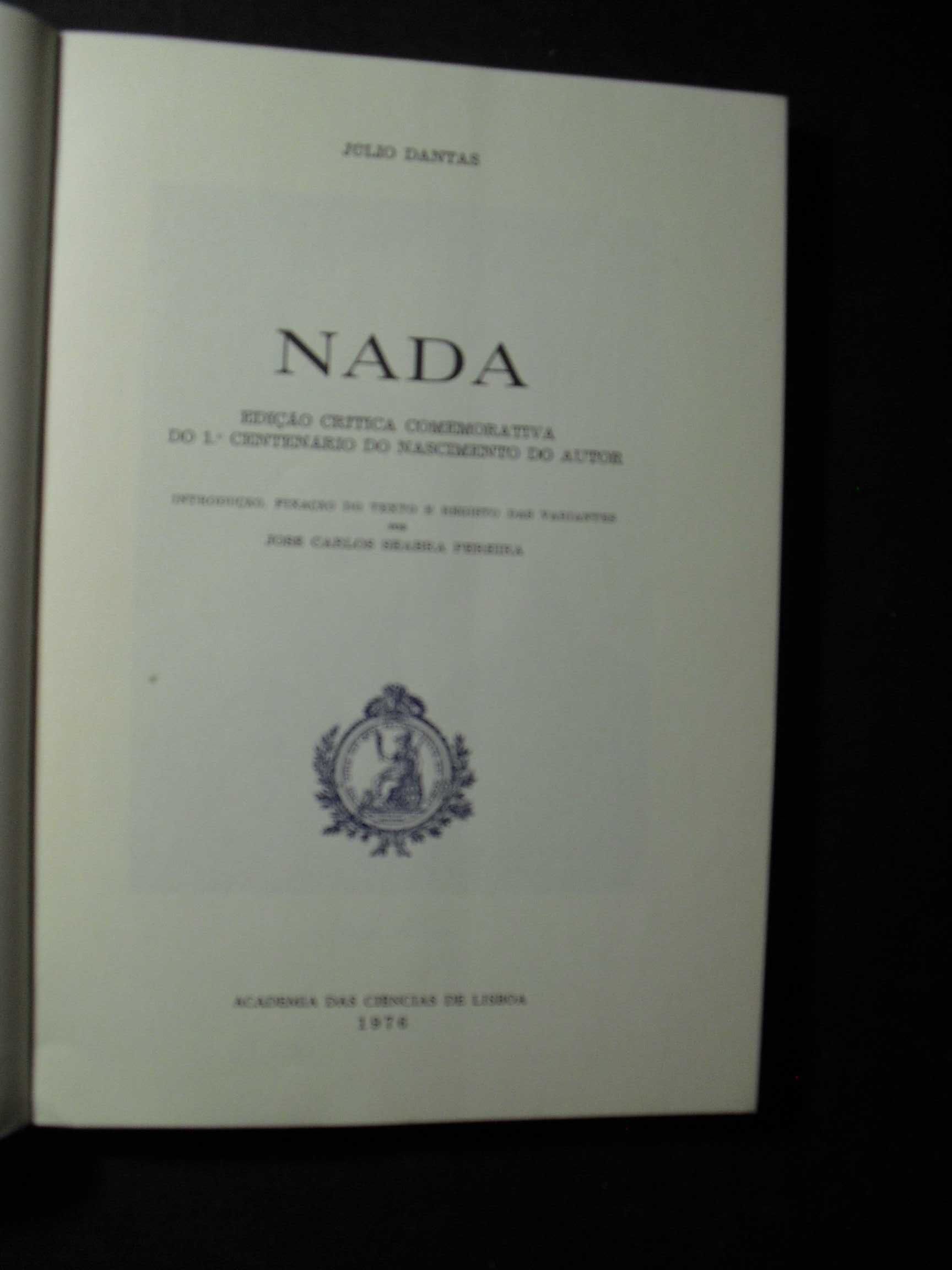 Julio Dantas-Nada-Edição Crítica Comemorativa do 1º Centenário