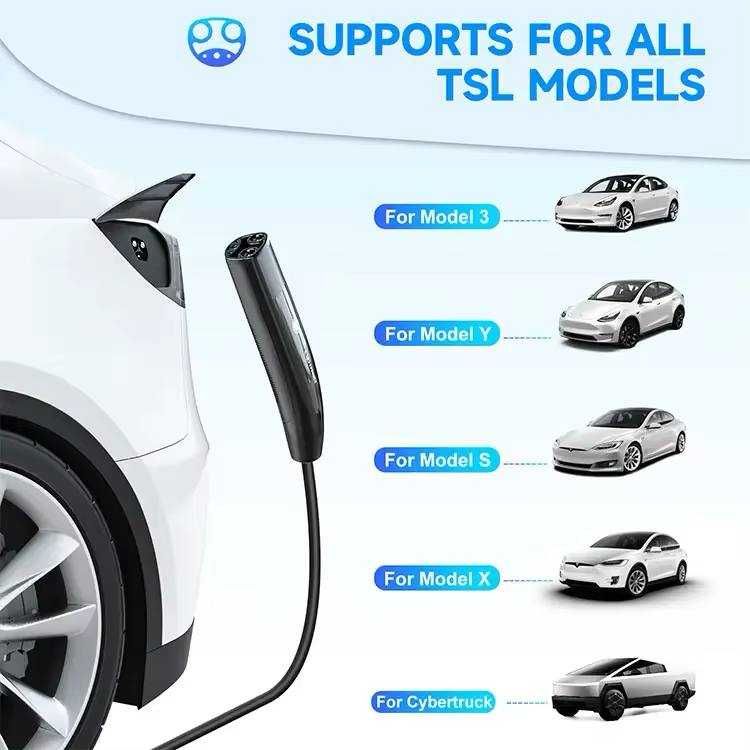 Кабель для зарядки Тесла (Tesla USA) на станції (з розеткою Type 2)