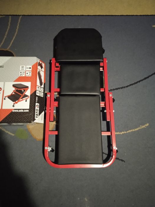 Лежак сидение подкатной для авторемонта YATO. Ято лежак- сиденье.