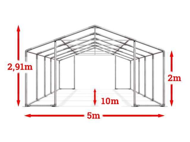 5x12x2m Solidny Namiot Imprezowy całoroczny do ogrodu z oknami W ISD