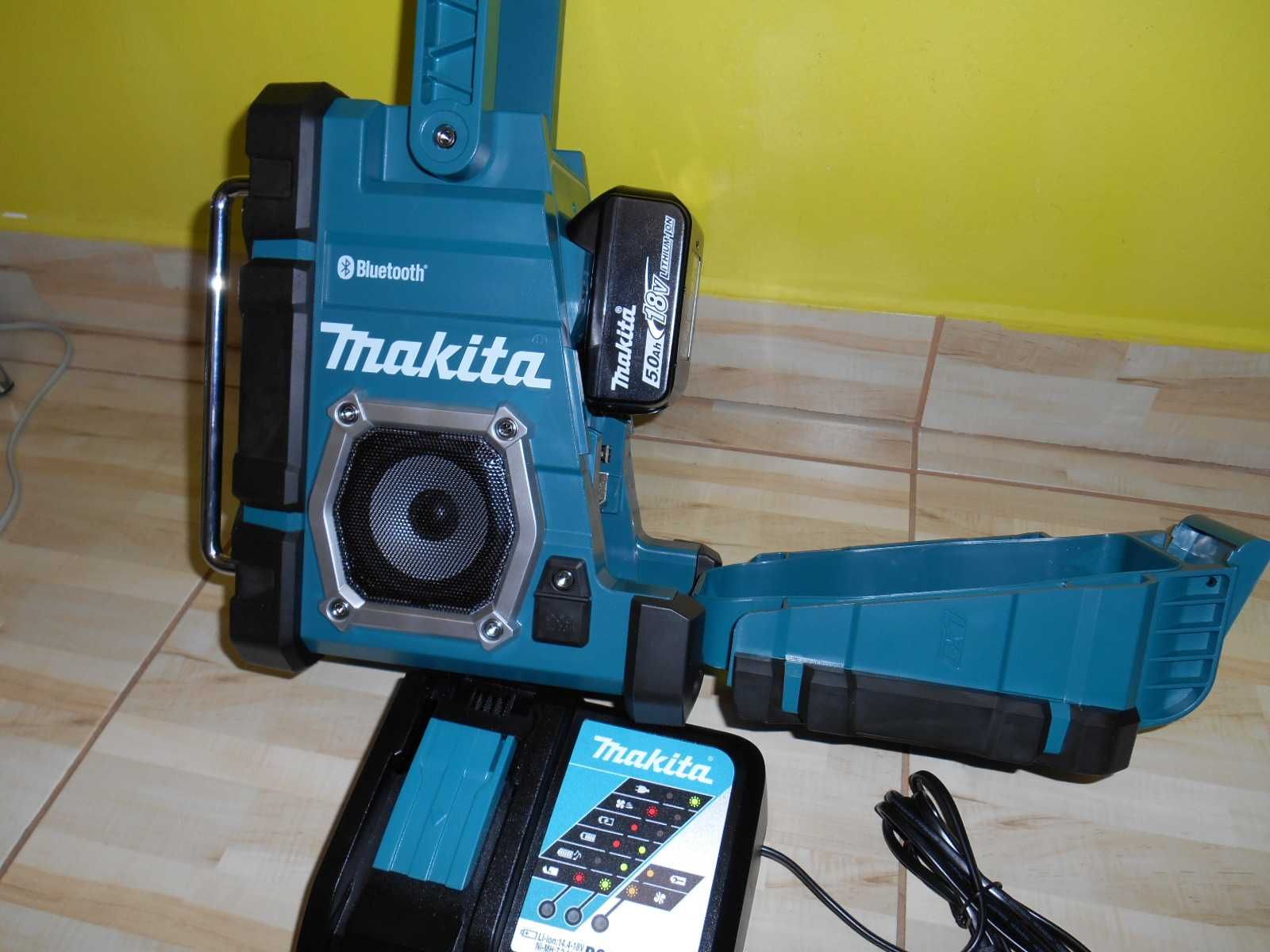 NOWE RADIO MAKITA z BLUETOOTH + akumulator 5ah lub 3 ah, ladowarka