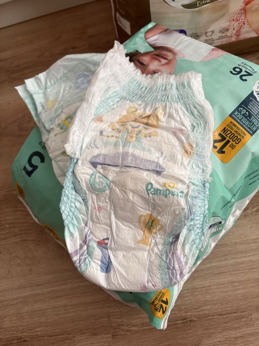 Pieluchy Dada 70 szt + Pieluchy Pampers 9 szt + Pants Pampers 17 szt