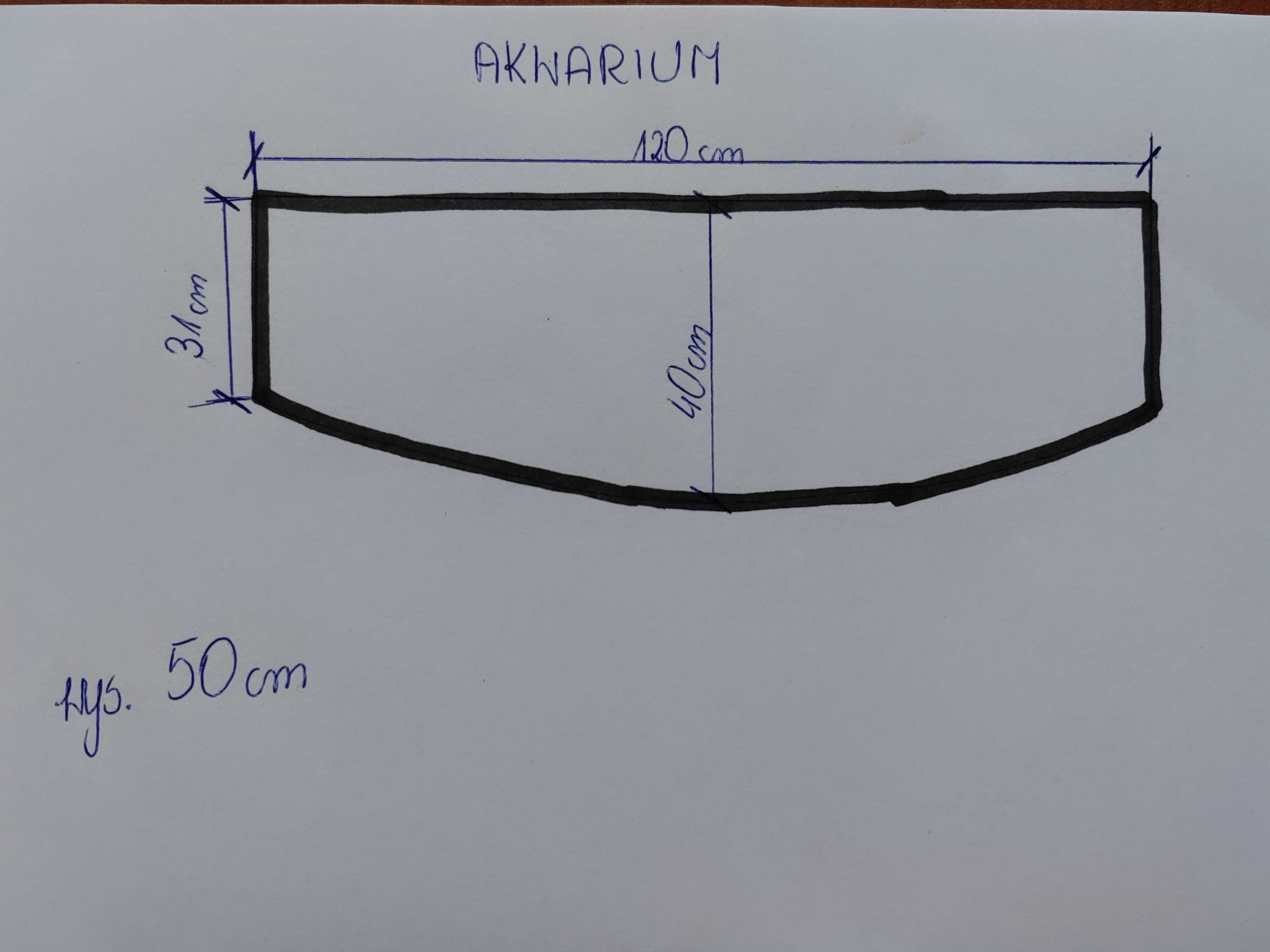 Zestaw Akwarium 240 L panoramiczne filtr Floval 203 szafka dębowa