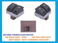 Botões Vidros Electricos Vw Polo 9n / Fox / Ibiza / Cordoba