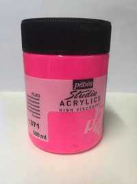 Farba Pebeo fluorescencyjna różowa akrylowa 500 ml ( 2 szt)