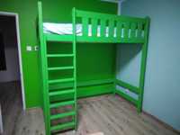 Łóżko piętrowe zielone 90x190 z materacem