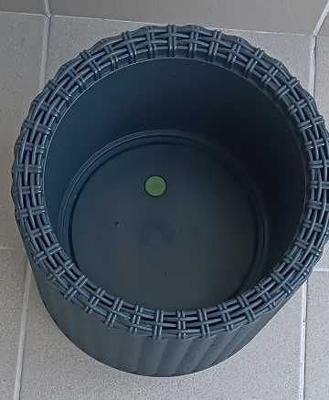 osłonka donica ze sztucznego rattanu średnia, nowa