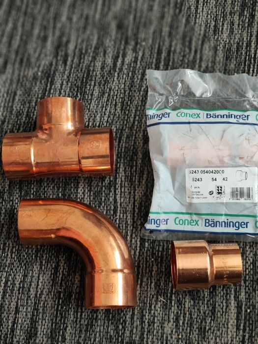 Мідні фітінги .Виробництво Sanha та Conex Banninger