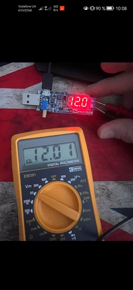 Преобразователь напряжения DC-DC 3.5-12V на 1.2-24V, USB c 5V 9-12v по