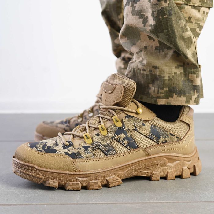 Тактические кроссовки мужские койот на лето с перфорацией