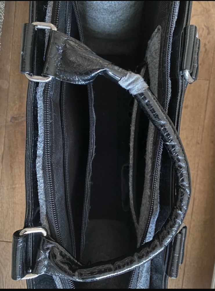 Torebka filcowa filc szara felt bag folkowa folklor