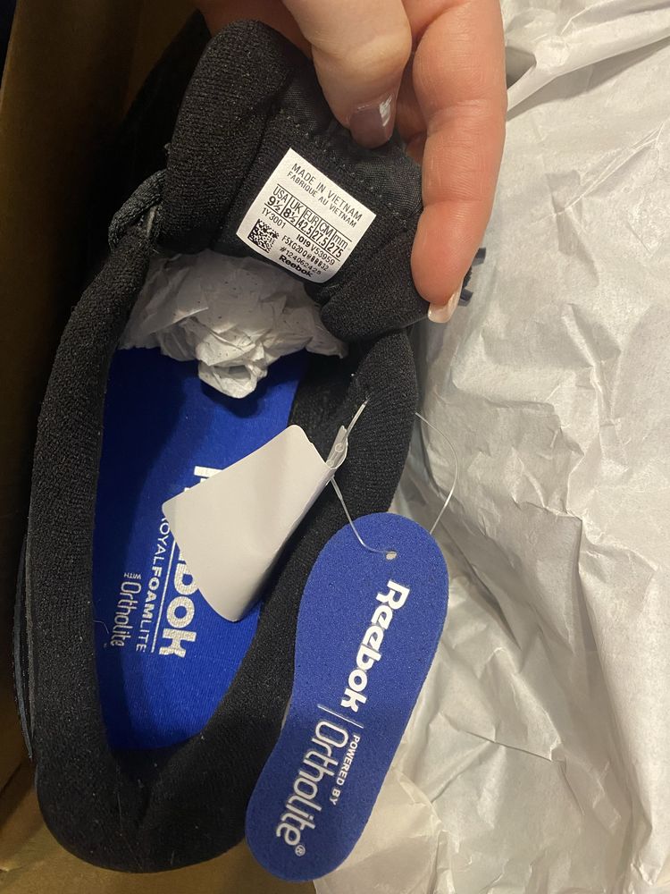 Кросівки шкіряні Reebok ROYAL GLIDE чоловічі шкіра чорні 43 кроссовки
