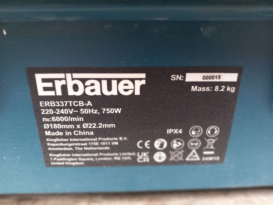 Przecinarka stolikowa do glazury Erbauer 750 W  na mokro