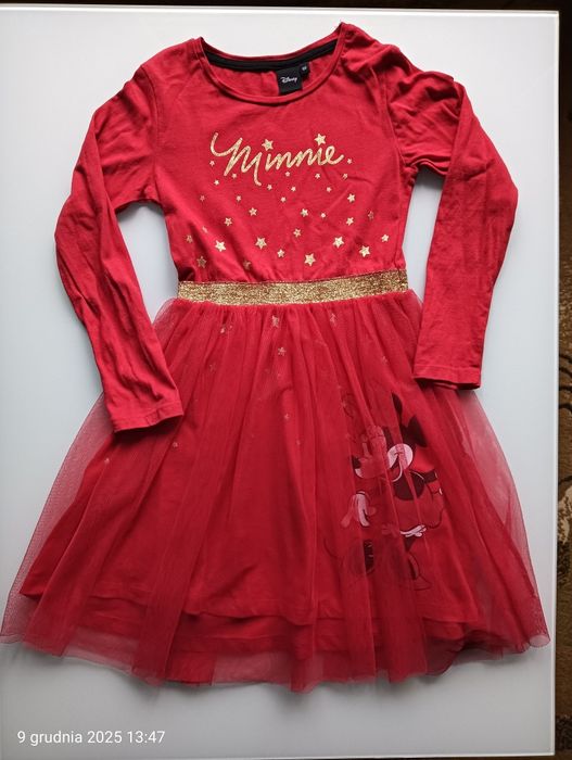 Sukienka świąteczna z Minnie r. 122