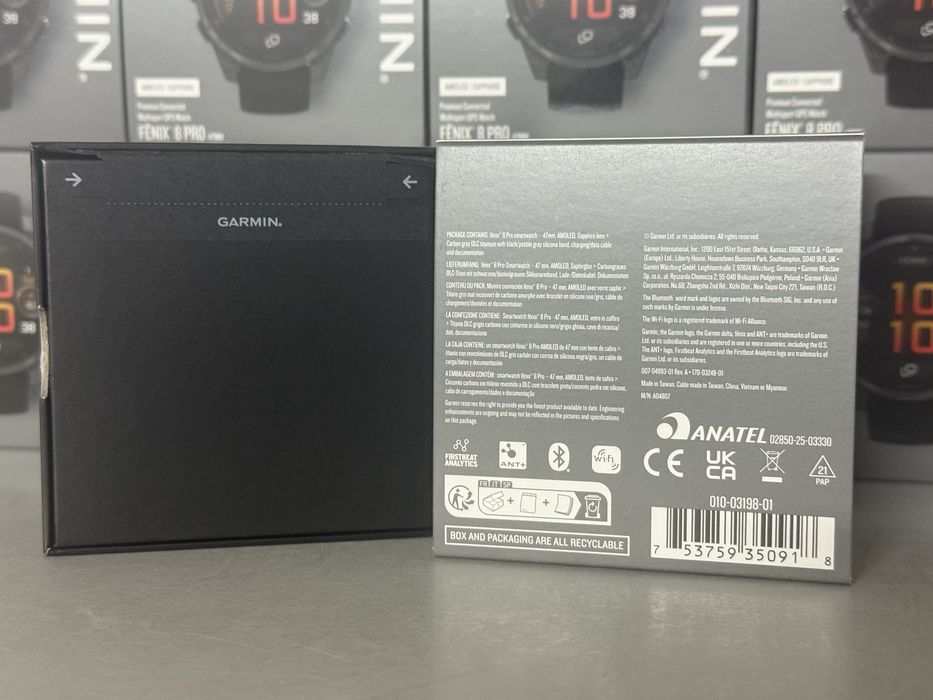 Годинник Garmin Fenix 8 Pro 47 mm AMOLED Sapphire Carbon grey DLC tit.