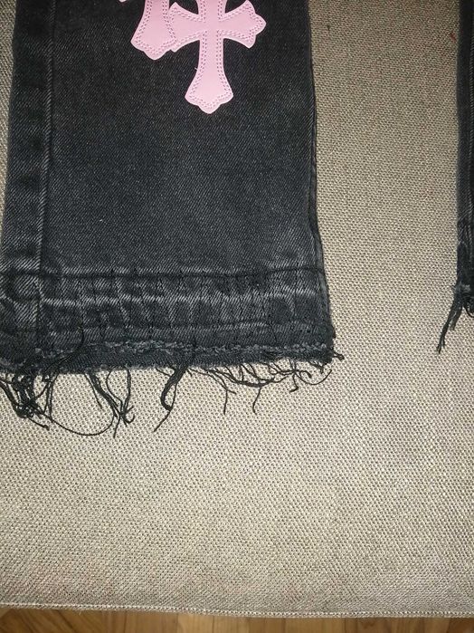 Джинси чоловічі (на підлітка) CHROME HEARTS Black / Pink