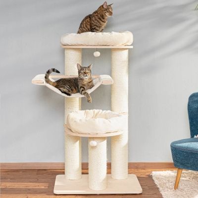 Natural Paradise Drapak dla Kota Amaryllis L Kremowy 101x79x127,5 DUŻY