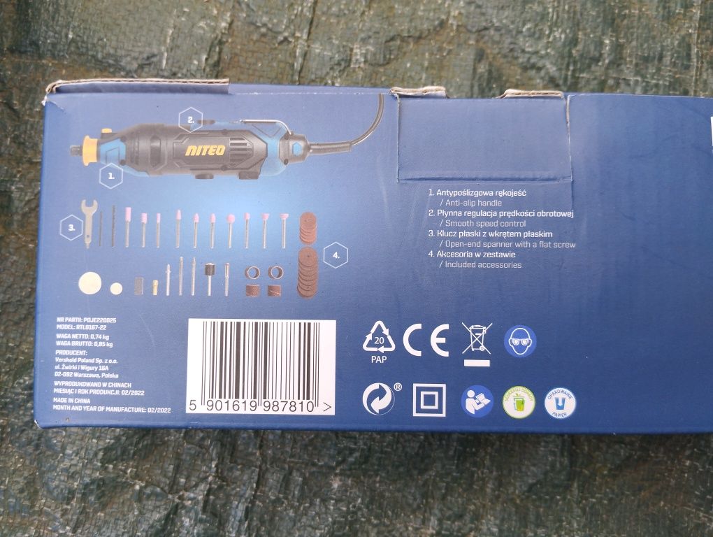 Zestaw elektronarzędzi opalarka wypalarka z lutownicą multiszlifierka